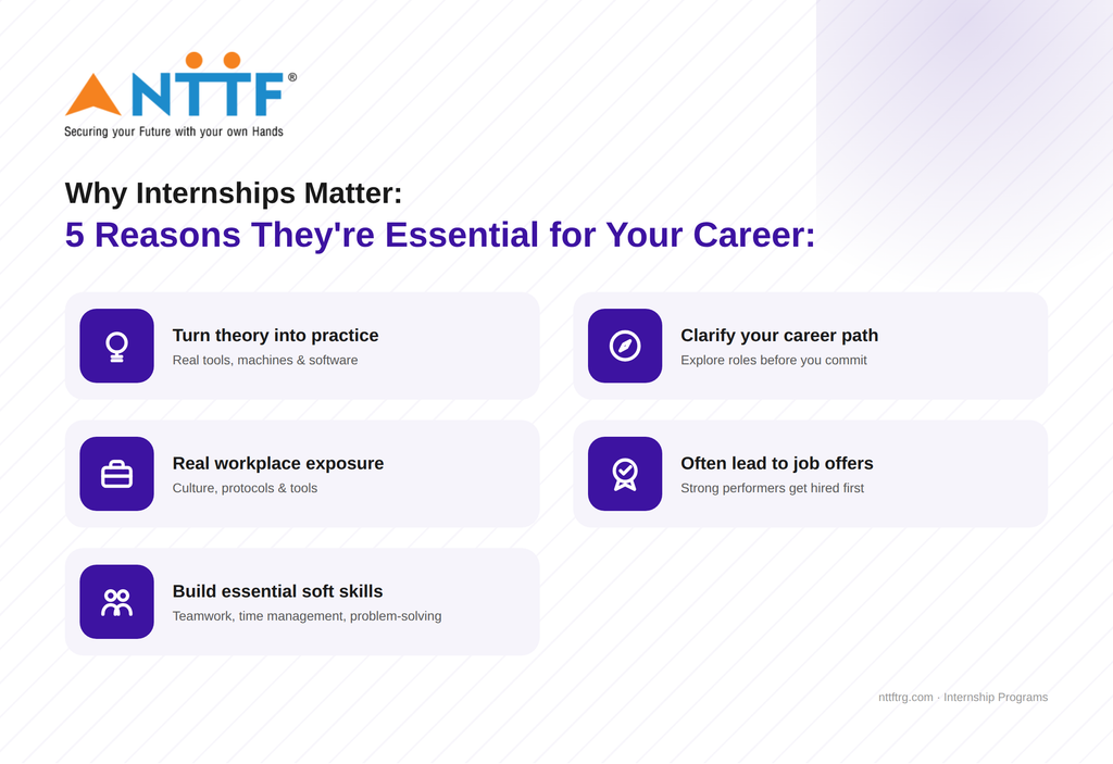 Why internships matter for your career — 5 reasons from NTTF